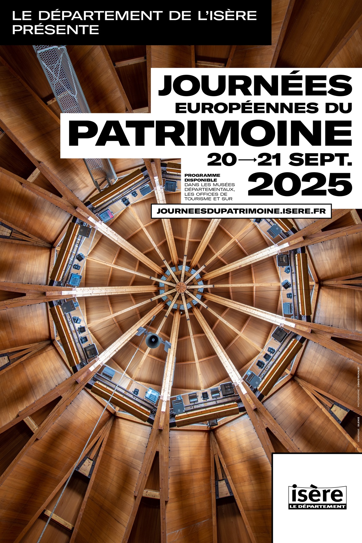 Visuel Journées européennes du patrimoine 2025 - graphisme Silence - Photographie David Richalet